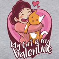 thumbnail image 3 of CafePress - My Cat Is My Valentine Long Sleeve T Shirt - Womens Baseball Tee, 3 of 4