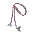 thumbnail image 4 of jinwen Diving Rope Snorkeling Long Hair Wrapper Hair Band Handmade Scuba Wrapper Pink, 4 of 9