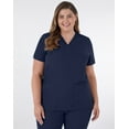 thumbnail image 3 of Hanes Womens Hanes Women's Scrubs V-Neck Scrub Top with Ribbed Back, Comfort Fit, 3-Pocket, Sizes S-3XL, 3 of 10