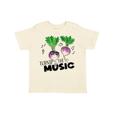 

Inktastic Turnip the Music Partying Vegetables Gift Toddler Boy or Toddler Girl T-Shirt
