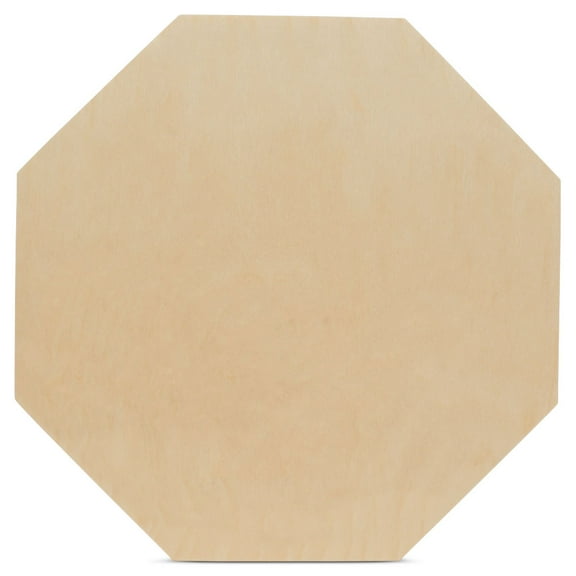 Unfinished Wooden Octagon Cutouts 14-inch, Pack of 10 Octagon Craft Shapes for Crafting and Home Decor, by Woodpeckers