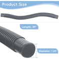 thumbnail image 2 of Replacement Pool Hoses for Above Ground Pools 1 1/4, 59" Long Above Ground Pool Hoses 4 Pcs, with 4 Grey Hose Holders, 4 * 3M Glue and 8* Cable Tie (Grey), 2 of 8