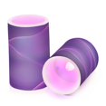 thumbnail image 2 of Electronic Candle Light Combination 3x5In, 3x4In Flameless Candle Plastic Festive Decoration Party Christmas Decoration Purple Curve, 2 of 7