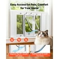 thumbnail image 4 of VEVOR Cat Door for Window, Adjustable to Fit Window Width 27"-32", 4 Secure Lock Modes, Aluminum Frame and High-Transparency Glass, Magnetic Closure, Weatherproof Quick-Fit Pet Door for Cats, White, 4 of 9