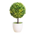thumbnail image 2 of Artificial Flower Bouquet | Realistic Faux Plant Arrangement | Plastic Potted Vase | Indoor Table Decoration | Hot Pink, Orange, Green, Yellow | 15x15x28 cm | Low Maintenance Home Decor, 2 of 6