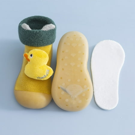 

eczipvz Toddler Shoes Boys Girls Socks Shoes Toddler Shoes Floor Socks Shoes Cartoon Cute Outwear Father and Son Shoes (Yellow 8 Toddler)