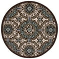 thumbnail image 2 of SAFAVIEH Veranda Durga Geometric Indoor/Outdoor Area Rug, 5'3" x 7'7", Chocolate/Cream, 2 of 8