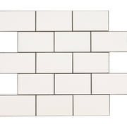 Aldhurst Urban Blanco Adhesive Backed 9.84 in. x 10.37 in. PVC Mosaic Tile