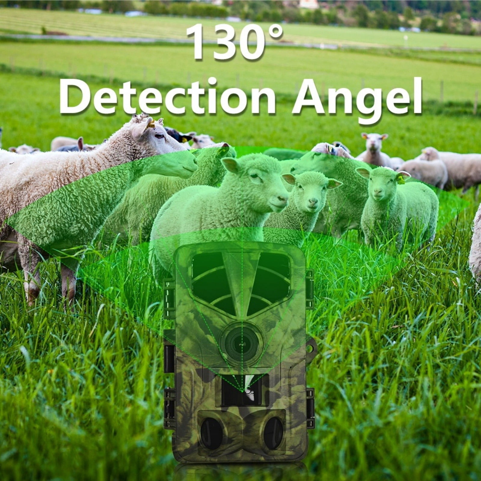 WiFi Trail Camera with Infrared Night Vision, Motion Activated Game Camera with Type-C Charging, High Resolution Wildlife Camera with IP66 Waterproof for Outdoor Use