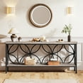 thumbnail image 3 of Tribesigns 70.9-Inch Narrow Sofa Table, Industrial Long Sofa Table Behind Couch, Entry Console Table with Storage for Entryway, Living Room, Foyer, Unique Design, Vintage Grey, 3 of 8