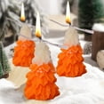 thumbnail image 5 of CuiLiyq Christmas Tree Scented Candle, Winter Christmas Tree Cone Candles Home Decor, Maple Berry Candle for Bedroom Bathroom Party (Orange), 5 of 6