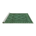 thumbnail image 2 of Ahgly Company Machine Washable Indoor Square Southwestern Turquoise Blue Country Area Rugs, 6' Square, 2 of 4