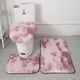 thumbnail image 2 of Pink Leopard Print Plush Carpet Toilet Seat Cover 3Pcs Antiskid Foot Pad Modern Simple Gadgets To Keep Warm Bathroom Accessories My Lux Decor Round, 2 of 19