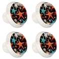 thumbnail image 2 of 4 Pcs Round White Knobs for Kitchen Cabinet Cupboard Dresser Bookcase Starfish Drawer Pulls Handles Home Decor, 2 of 8