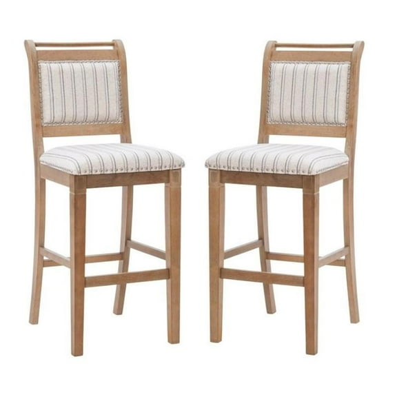 Home Square 2-Piece Furniture 30" Bar Stool Set in Rustic Brown