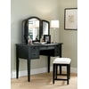 Powell Vanity with Tri-Fold Mirror and Bench, Multiple Colors