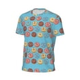 thumbnail image 6 of Wukai Cute Donut Print Men's Short-Sleeved Mesh T-Shirt,Quick-Dry Short Sleeve Workout T-Shirt-5X-Large, 6 of 8