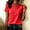 Red, variant on Ayolanni Short Sleeve Shirts for Women Solid V-Neck Button Down 100% Cotton Blouse Henley Loose Workout Shirts Women's Tops, Tees & Blouses Black L