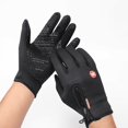 thumbnail image 5 of Guantes de pantalla táctil para mujer, para exteriores, invierno, cálidos, forro polar, esquí, PU, cremallera, impermeables, para hombre, guantes deportivos para montar en motocicleta, 5 of 5