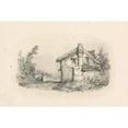 thumbnail image 2 of William Callow 18x13 Gold Ornate Wood Frame and Double Matted Museum Art Print Titled - Cottage in a Landscape, 2 of 4