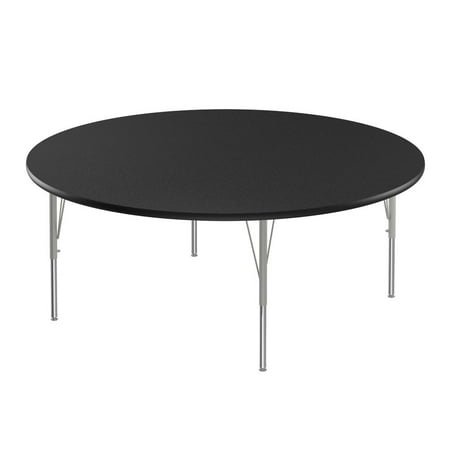 

Correll Inc. Commercial Laminate Top Activity Tables 60x60 ROUND BLACK GRANITE SILVER MIST