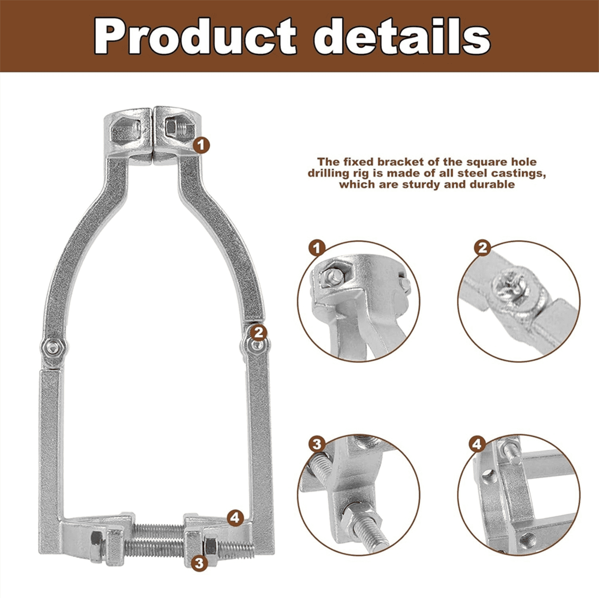 Square Hole Drill Bit Adapter, Easy Installation,Mortising Attachment for Drill Press Mortise Machine,for Drill Machines