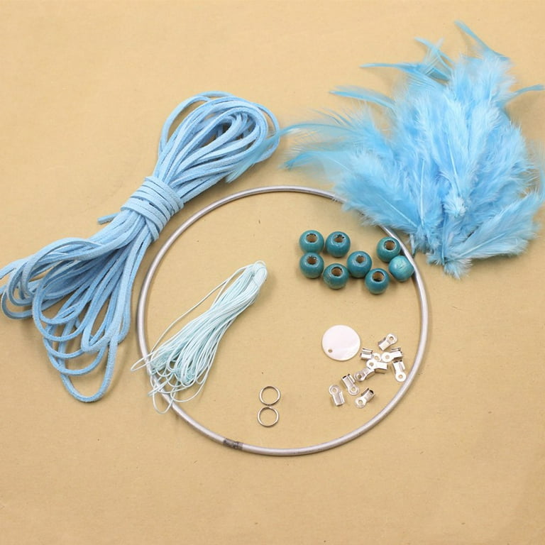 Fashion DIY Dream Catcher Kit Feather Accessory Blue 4 Colors Fun