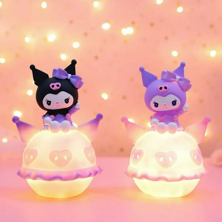 Sanrio Figure Kuromi Melody Moon LED Light Kawaii 3D Cartoon