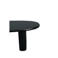 thumbnail image 4 of 51'' Tapered Tabletop Coffee Table,Rounded Edges Coffee Table with 2 Vertical Thick Feet,Center Table for Living Room Home,Antique Black, 4 of 7
