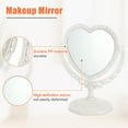 thumbnail image 5 of Unique Bargains Love Heart Shaped Double Sided 360° Rotating Makeup Mirror 1 Pc Beige, 5 of 7