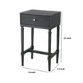 thumbnail image 5 of Benjara 1 Drawer Wooden Accent Stand with Tapered Turned Legs, Gray, 5 of 5