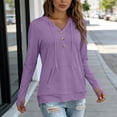 thumbnail image 3 of BRGZLK Womens Sun Shirts UPF 50+ Rash Guard 2026 Casual Fahsion UV Protection Quick Dry Hoodies Workout Athletic Tops with Pockets Summer Comfy Loose Fit Clothing Purple L, 3 of 5