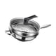 thumbnail image 2 of Sartén wok de acero inoxidable con tapa de vidrio y vaporera fácil de limpiar para la cocina 36cm, 2 of 9