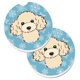 thumbnail image 1 of ""Caroline'S Treasures Snowflake Buff Poodle Juego De 2 Posavasos Para Coche Bb1692Carc 2,56 Multicolor"", 1 of 1