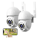 thumbnail image 4 of 2pcs Cámara De Seguridad Exterior Wifi Visión Nocturna 3mp Malubero, blancas, 4 of 5