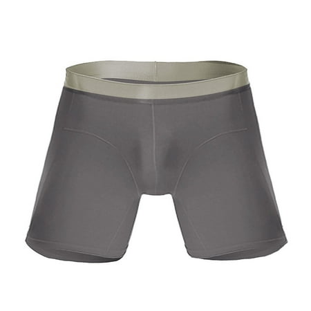 

ZMHEGW 3 Packs Men Briefs Boxer Sports Long Running Wear Leg Multi-Function Underwear Male