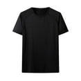 thumbnail image 2 of Running T-Shirts for Men Plus Size L-4X Short Sleeve Big & Tall Tees Tops Athletic Workout Casual Solid Pullover Slim Stretchy Cooling Shirts, 2 of 8