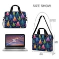 thumbnail image 3 of 16" Laptop Briefcase for Work Travel Laptop Shoulder Bag Carrying Handbag Laptop Case Colorful Christmas Trees Pattern, 3 of 8