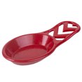 thumbnail image 1 of Home Basics Cast Iron Chevron Design Spoon Rest, Red, 7.5x3.5x1.3 Inches, 1 of 2