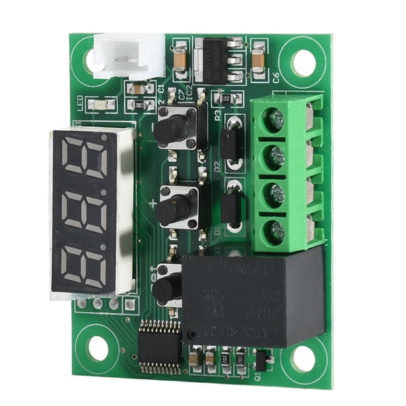 Amdohai W1209 Blue LED Digital Temperature Controller Board Micro Thermostat Electronic Temp Control 12V DC Sensor Module Switch with One-channel Relay and Waterproof