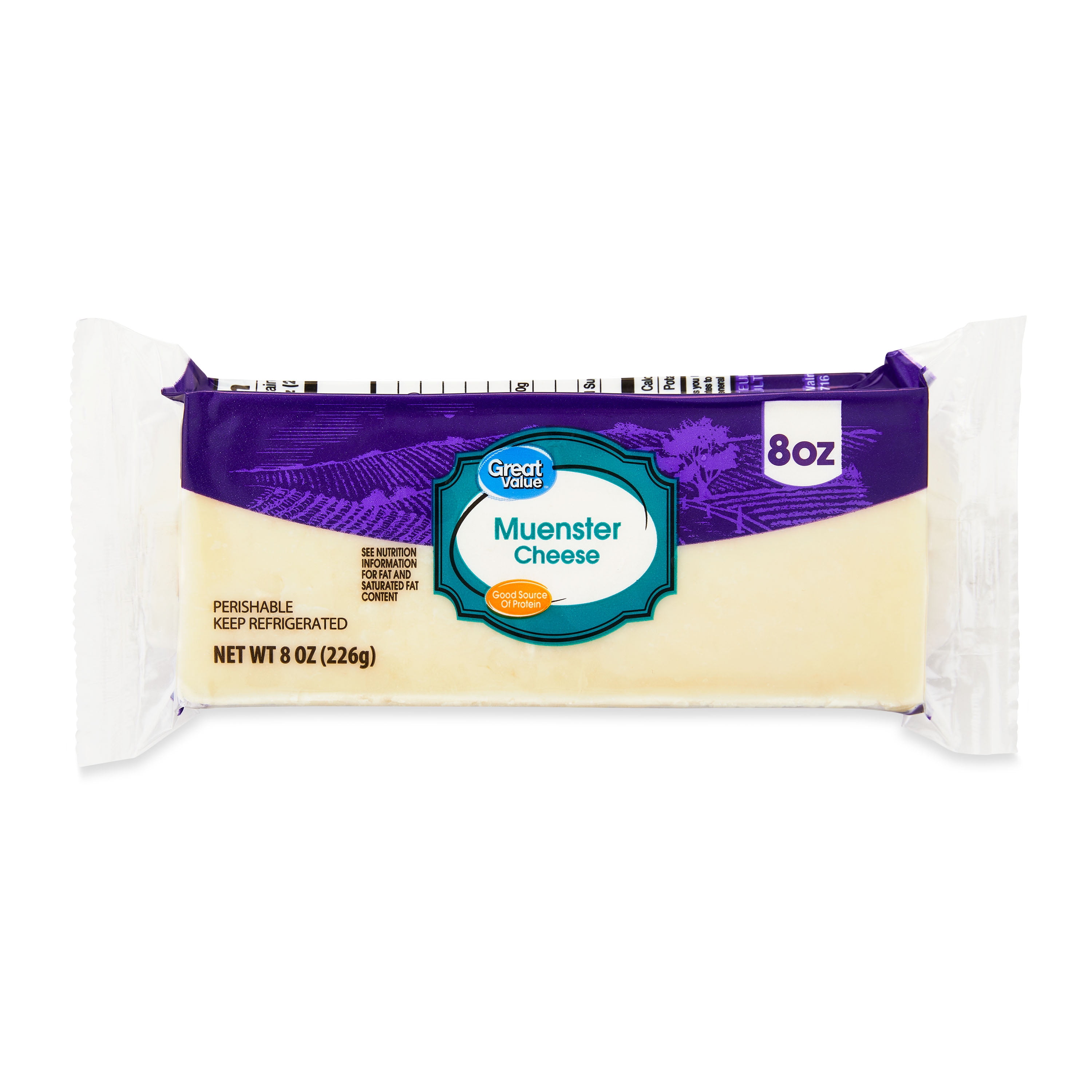 Great Value Muenster Cheese, 8 oz