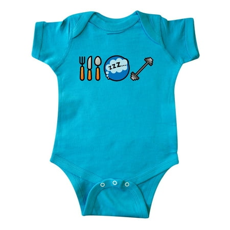 

Inktastic Eat Sleep Weightlifting Gift Baby Boy or Baby Girl Bodysuit