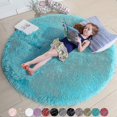 thumbnail image 1 of Blush Round Rug For Bedroom,fluffy Circle Rug For Kids Room,furry Carpet For Teen Girls Room, 1 of 1