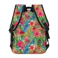 thumbnail image 4 of Disketp Peacock Feathers And Flowers Backpack for Men and Women - Lightweight Backpack Classical with Multi-pockets Casual Daypack for College Workplace Travel, 4 of 5