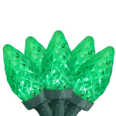 Brite Star 100ct C7 LED Transparent String Lights Green - 33' Green Wire