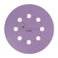 thumbnail image 4 of Unique Bargains 10 Pack 5-Inch Purple Sanding Discs 80 Grits 8 Hole Hook & Loop Professional Aluminum Oxide Sandpaper, 4 of 7