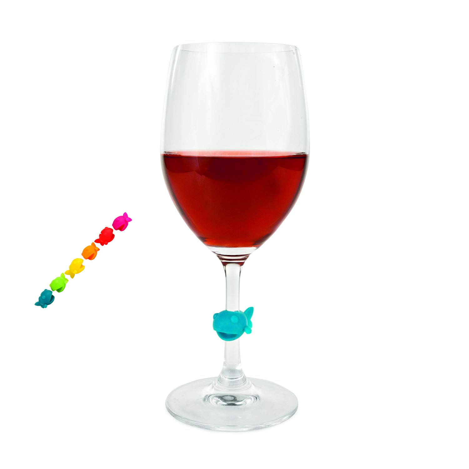 12 Set of Multicolor Silicone Lips and beard style WINE LIVES Drink Glass Markers Charms for adults 