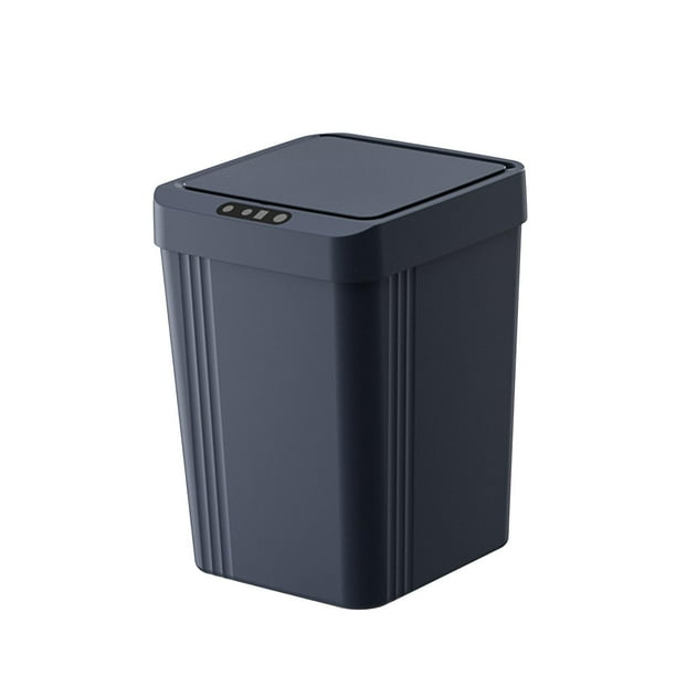 Cubo de basura inteligente Cubo de basura doméstico Contenedor de basura inodoro Cubo de basura de inducción Cubo de basura para estudio Inodoro Baño azul Soledad Bote de basura de inducción