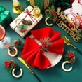 thumbnail image 2 of Juego de Servilleteros Navideños Anillo de Servilletas Navideño Decoración de Mesa para Cena Navideña A, 2 of 6
