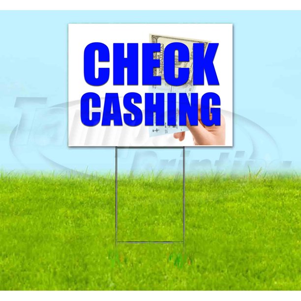 CHECK CASHING (18" x 24") Yard Sign, Quantity Discounts, MultiPacks